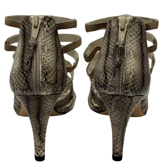 Stuart Weitzman snakeskin strappy sandal size 9 / eu 39
